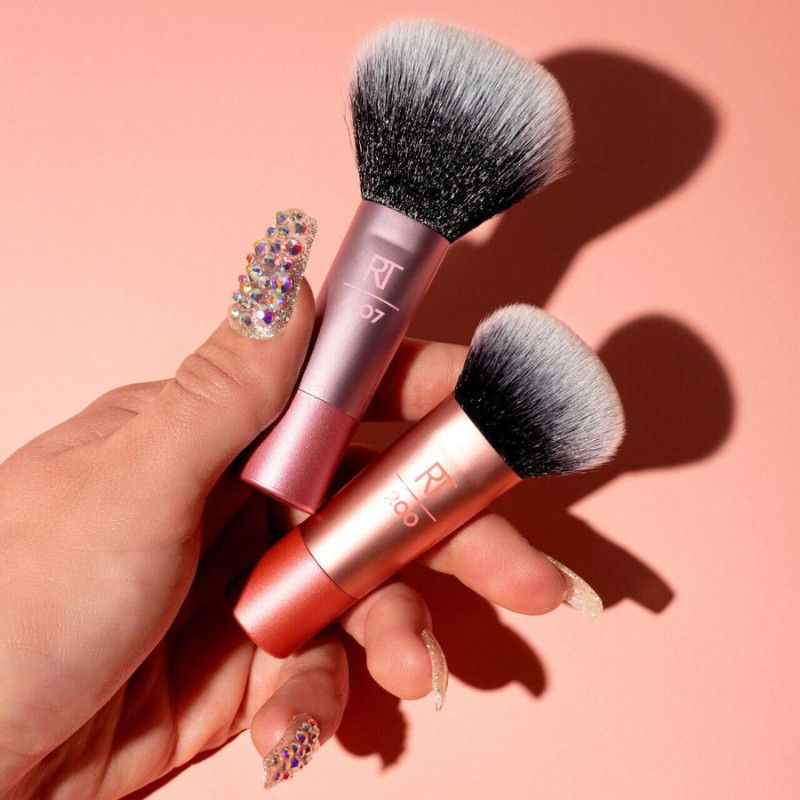 Bộ 2 Cọ Trang Điểm RT Real Techniques Mini Expert Face Multitask Foundation Blush Cheek 01858